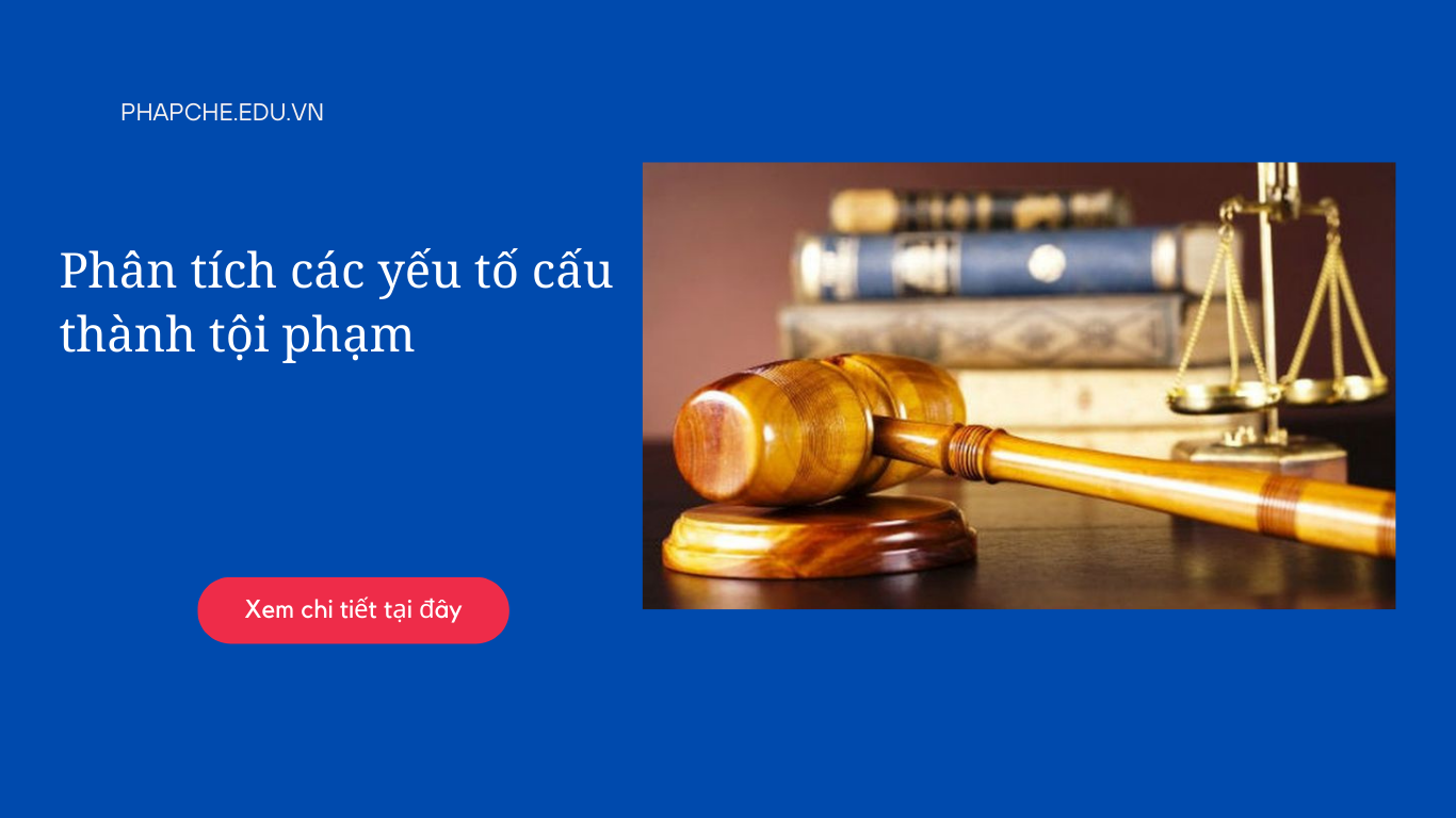 Phân tích các yếu tố cấu thành tội phạm