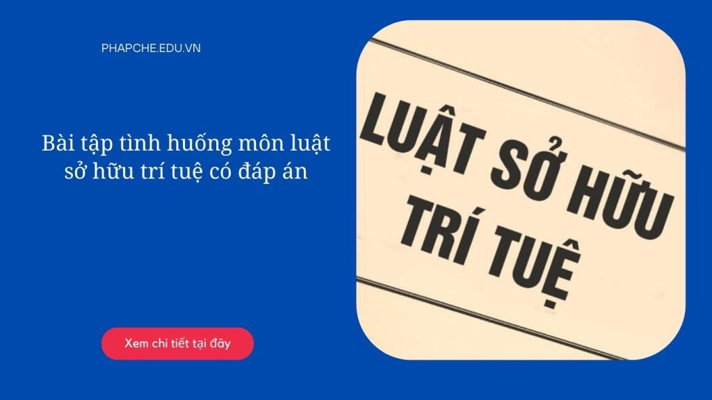 Bài tập tình huống môn luật sở hữu trí tuệ có đáp án