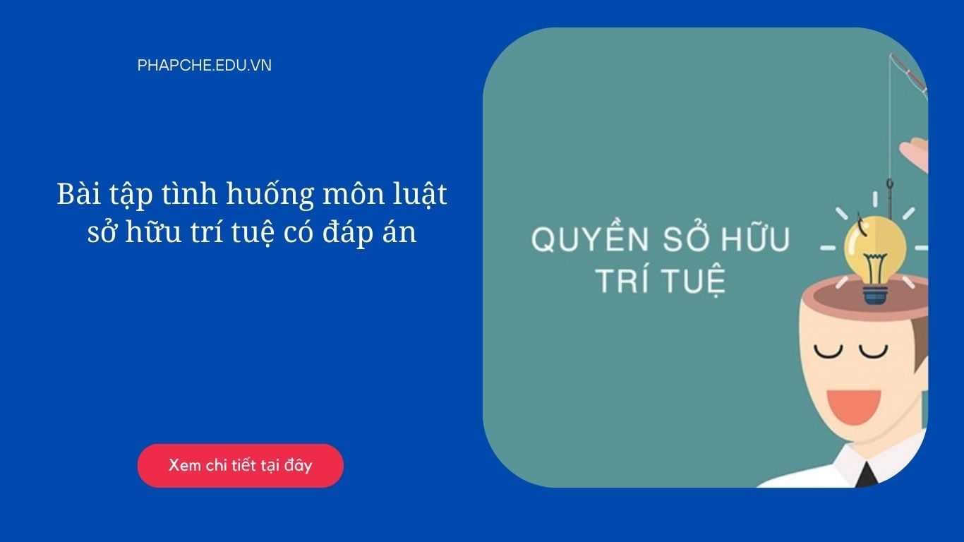 Bài tập tình huống môn luật sở hữu trí tuệ có đáp án