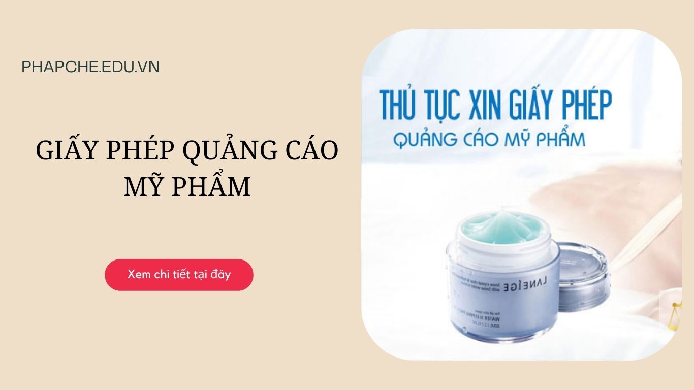 Giấy phép quảng cáo mỹ phẩm