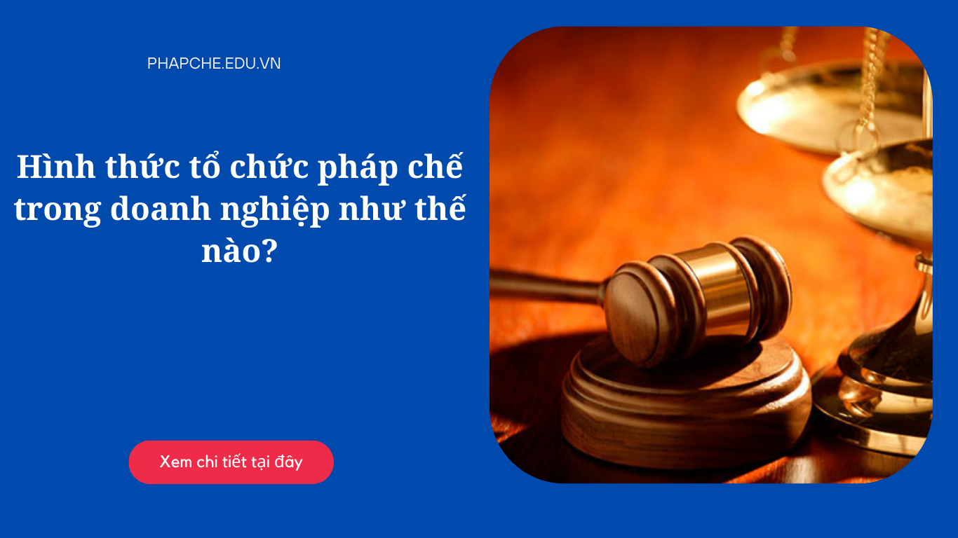 Hình thức tổ chức pháp chế trong doanh nghiệp như thế nào?