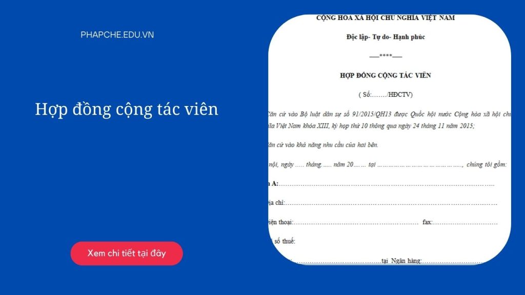 Hợp đồng cộng tác viên