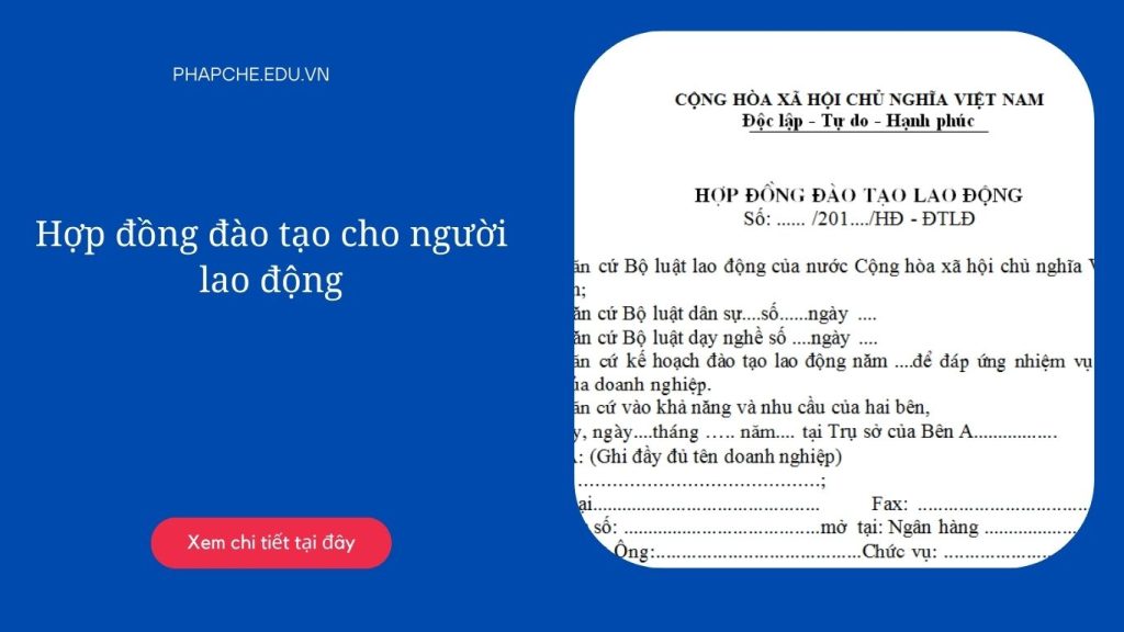 Hợp đồng đào tạo cho người lao động