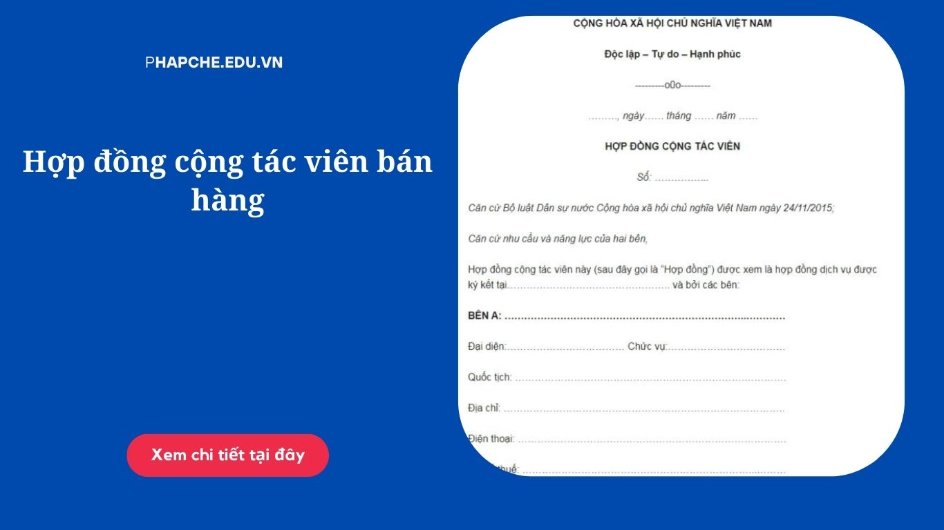 Hợp đồng cộng tác viên bán hàng