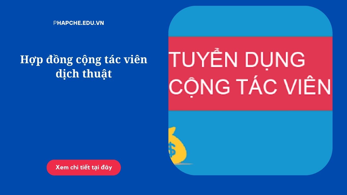 Hợp đồng cộng tác viên dịch thuật