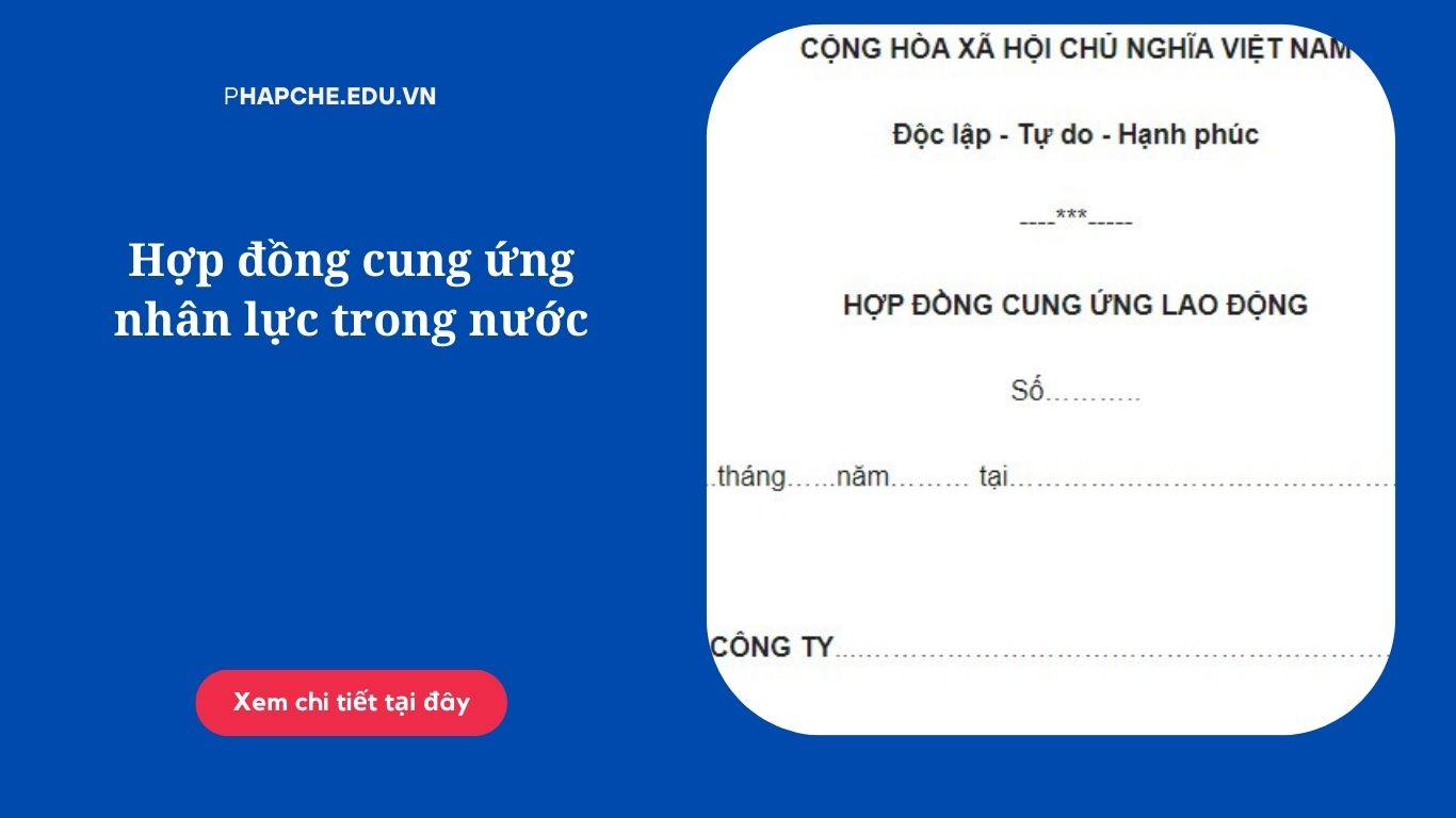 Hợp đồng cung ứng nhân lực trong nước