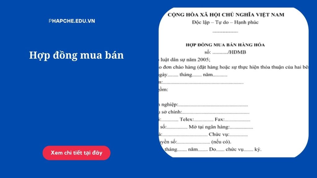 Hợp đồng mua bán