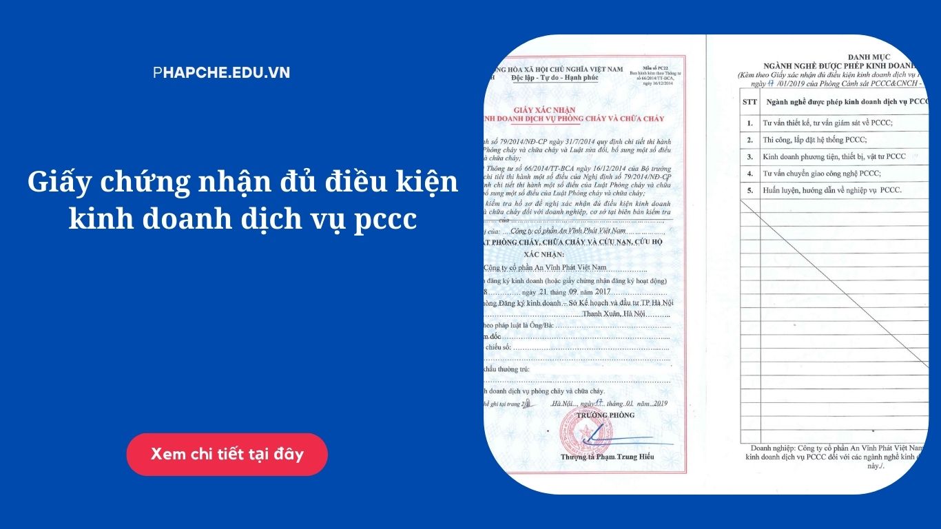 Giấy chứng nhận kiểm định phương tiện pccc