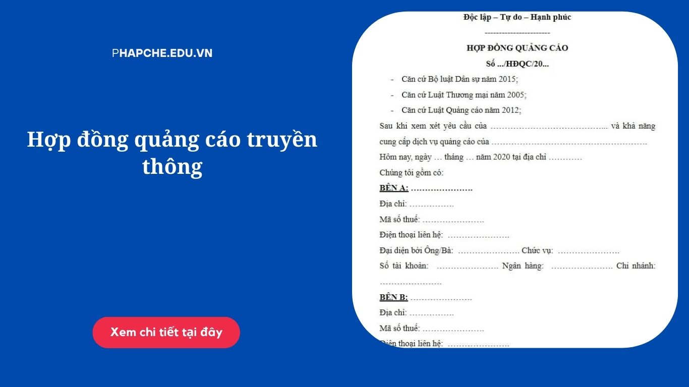 Hợp đồng quảng cáo truyền thông