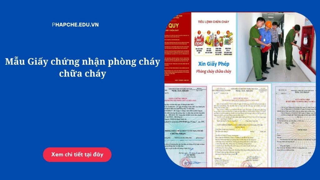 Mẫu Giấy chứng nhận phòng cháy chữa cháy