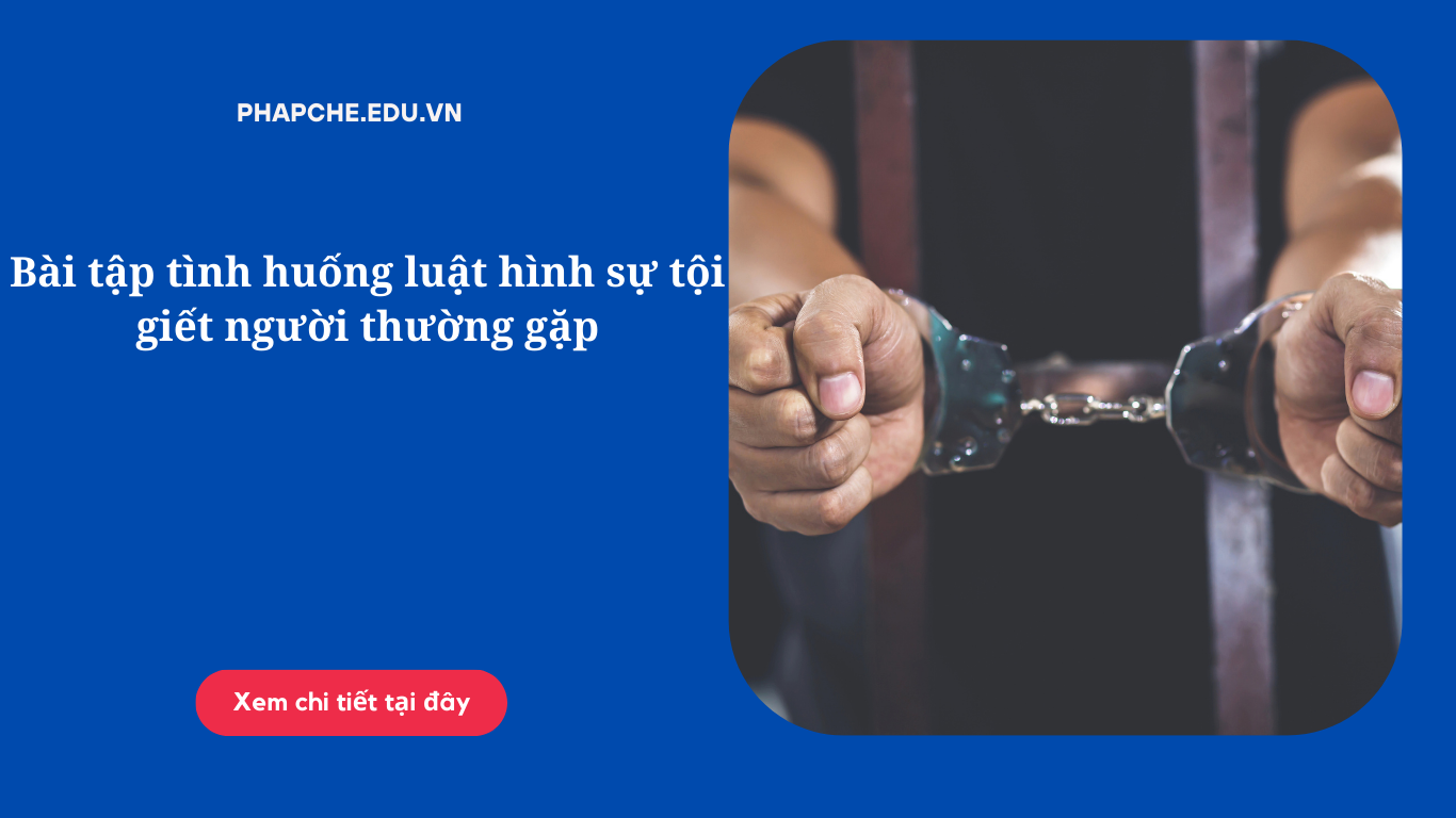 Bài tập tình huống luật hình sự tội giết người thường gặp