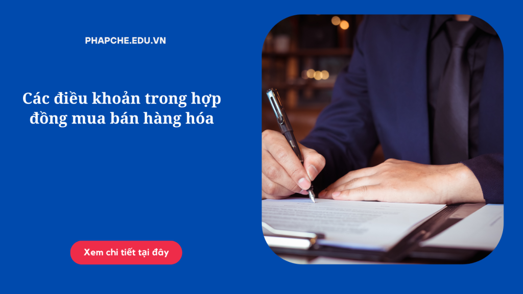 Các điều khoản trong hợp đồng mua bán hàng hóa