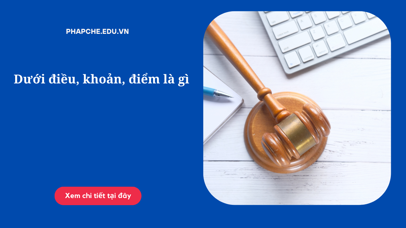 Dưới điều, khoản, điểm là gì