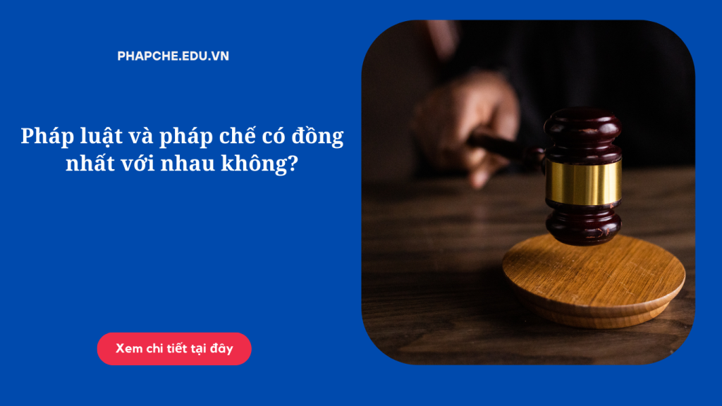 Pháp luật và pháp chế có đồng nhất với nhau không?