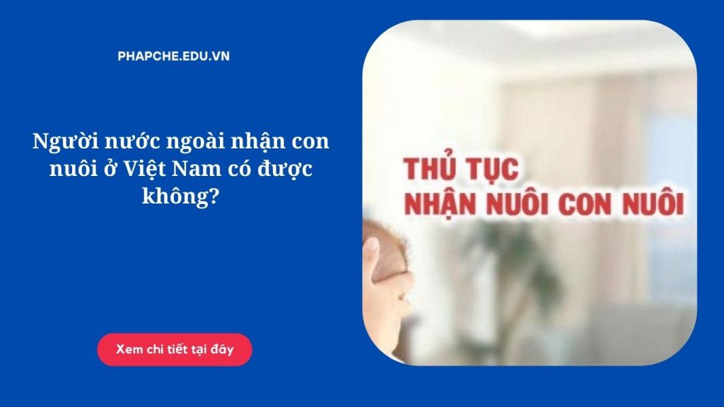 Người nước ngoài nhận con nuôi ở Việt Nam có được không?