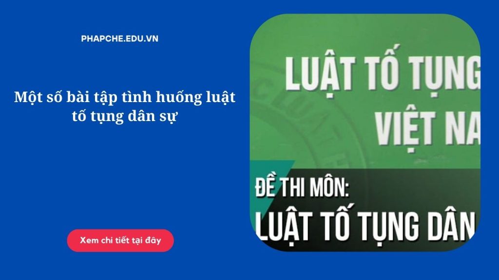 Một số bài tập tình huống luật tố tụng dân sự