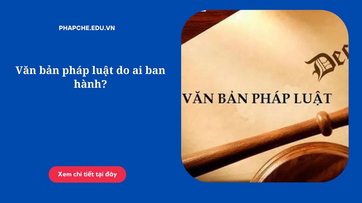 Văn bản pháp luật do ai ban hành?