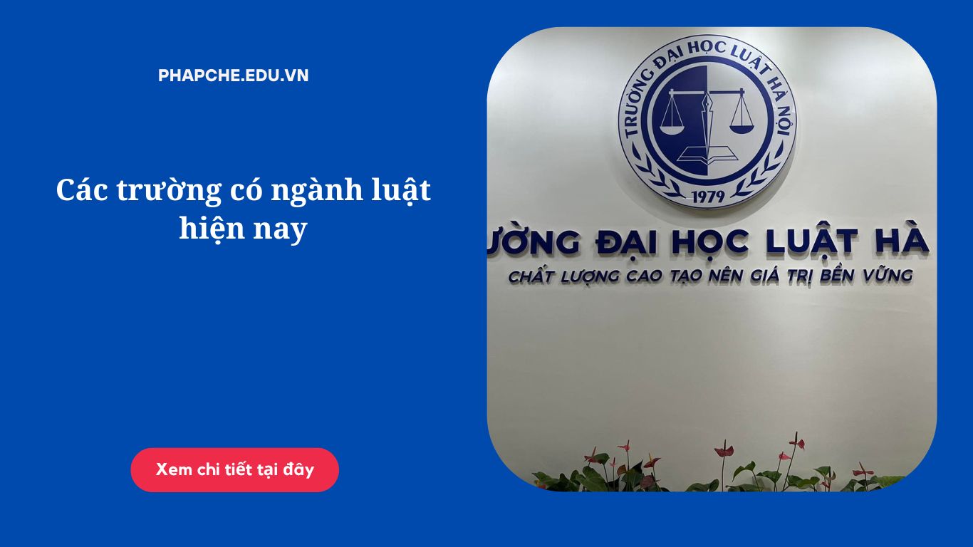 Các trường có ngành luật hiện nay