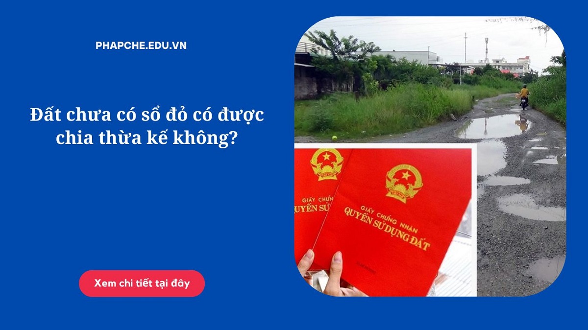 Đất chưa có sổ đỏ có được chia thừa kế không?