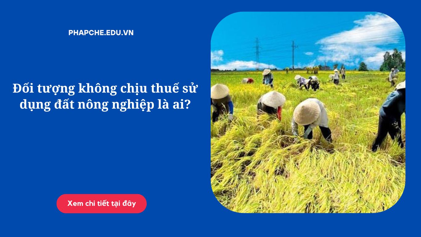 Đối tượng không chịu thuế sử dụng đất nông nghiệp là ai?