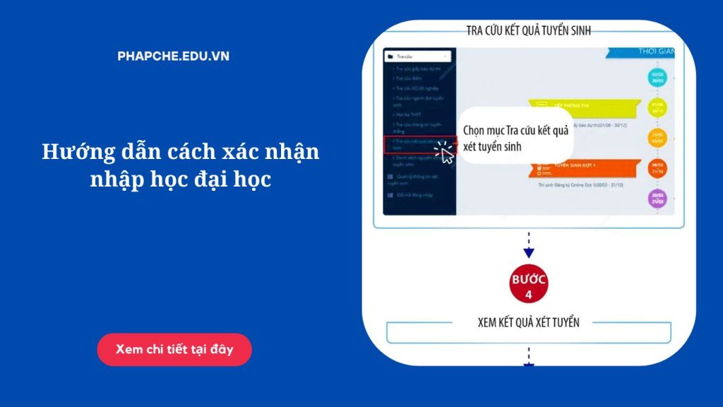 Hướng dẫn cách xác nhận nhập học đại học