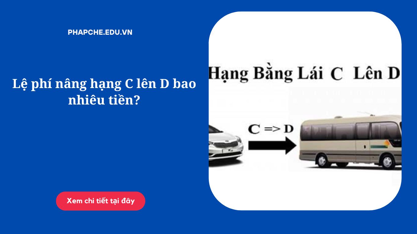 Lệ phí nâng hạng C lên D bao nhiêu tiền?