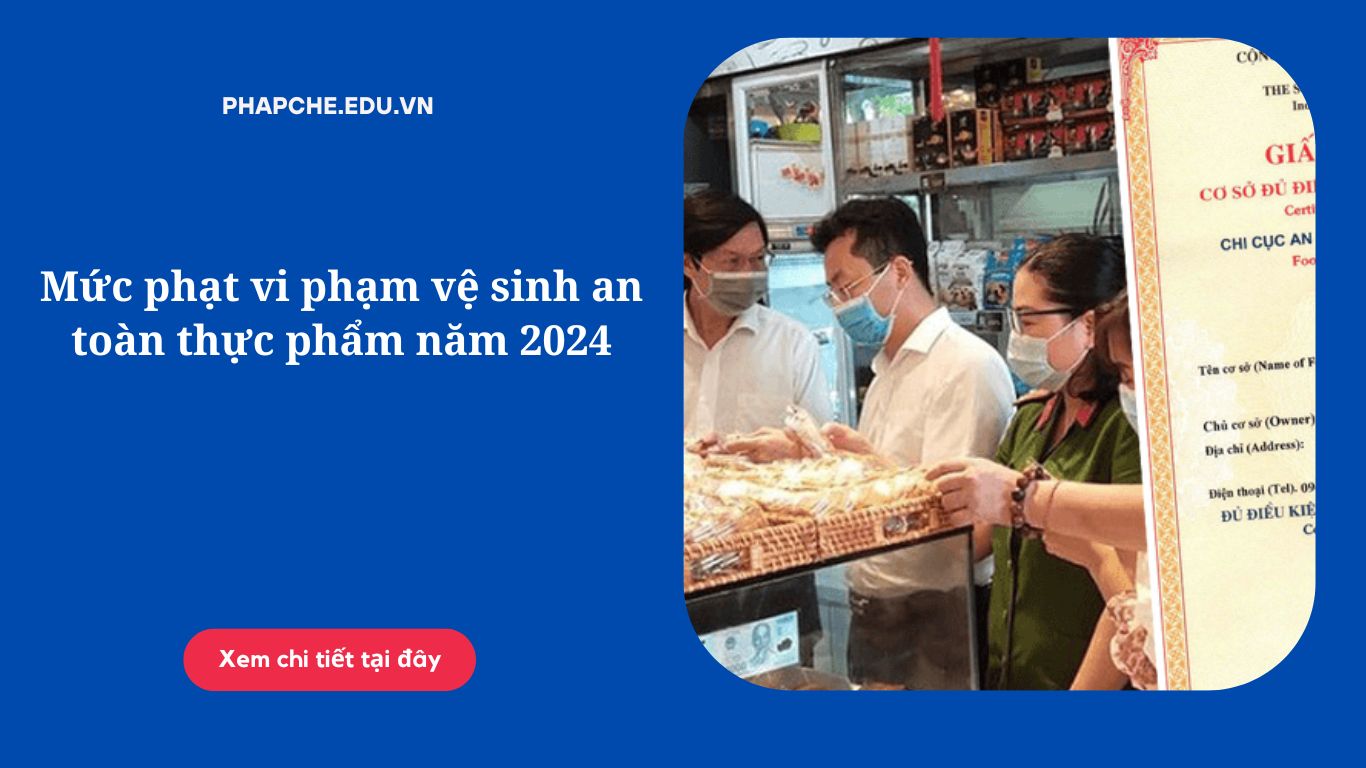 Mức phạt vi phạm vệ sinh an toàn thực phẩm năm 2024