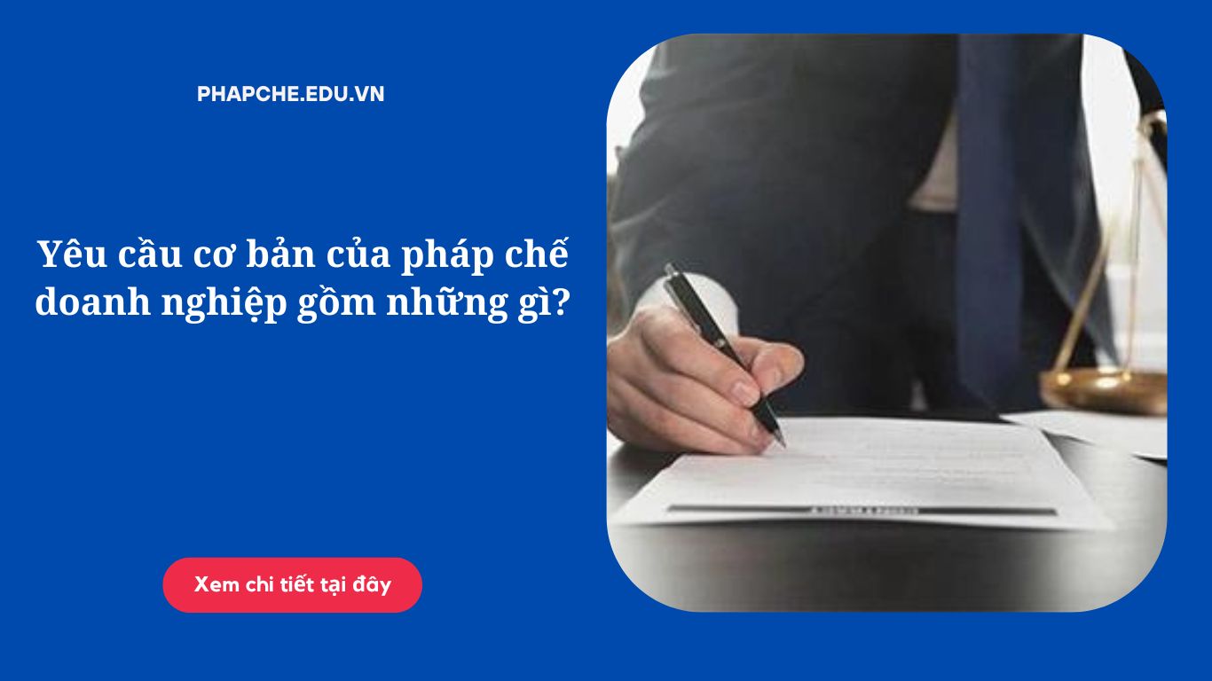 Yêu cầu cơ bản của pháp chế doanh nghiệp gồm những gì?