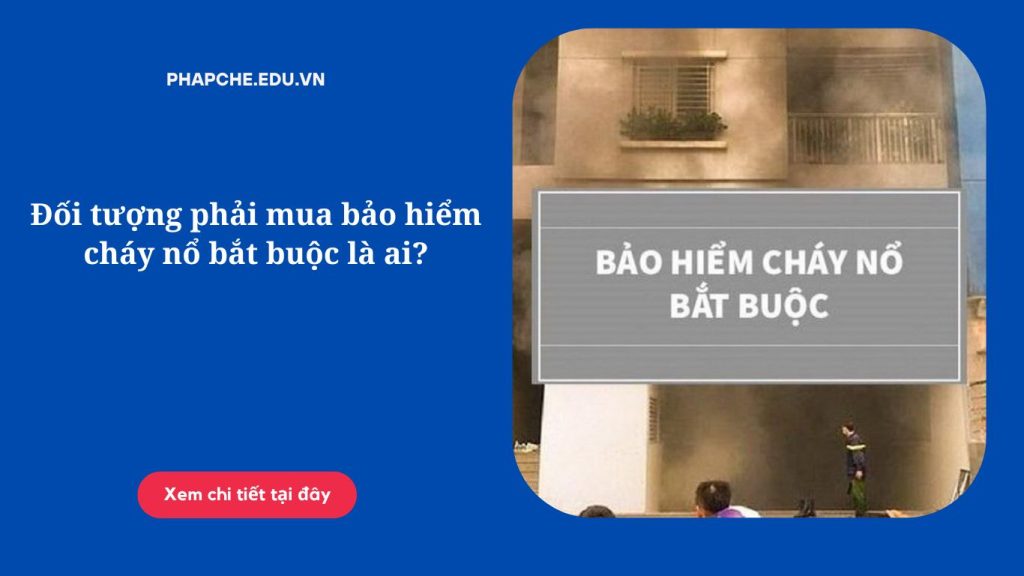 Đối tượng phải mua bảo hiểm cháy nổ bắt buộc là ai?