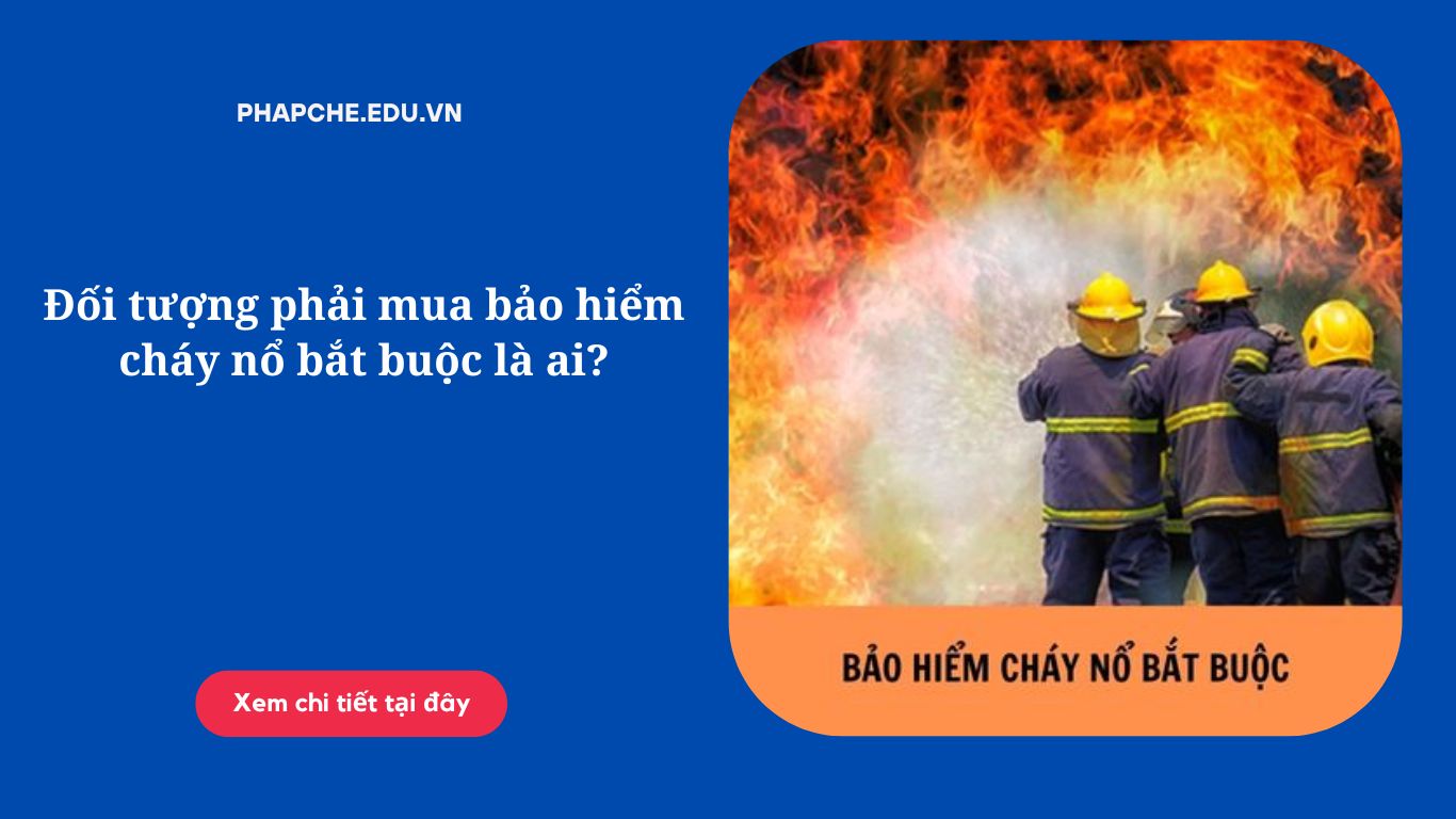 Đối tượng phải mua bảo hiểm cháy nổ bắt buộc là ai?