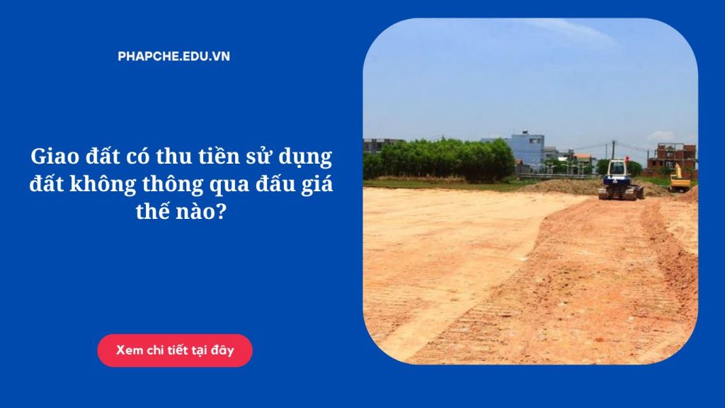 Giao đất có thu tiền sử dụng đất không thông qua đấu giá thế nào?