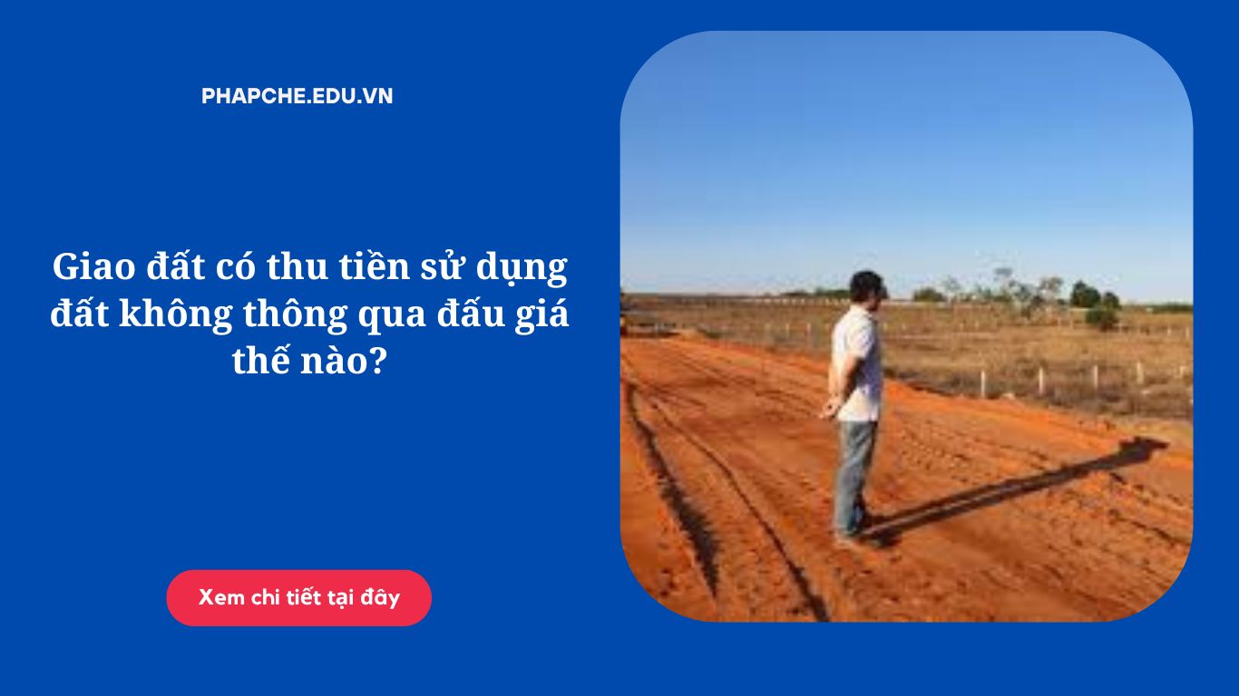 Giao đất có thu tiền sử dụng đất không thông qua đấu giá thế nào?