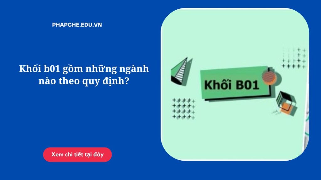 Khối b01 gồm những môn nào theo quy định?