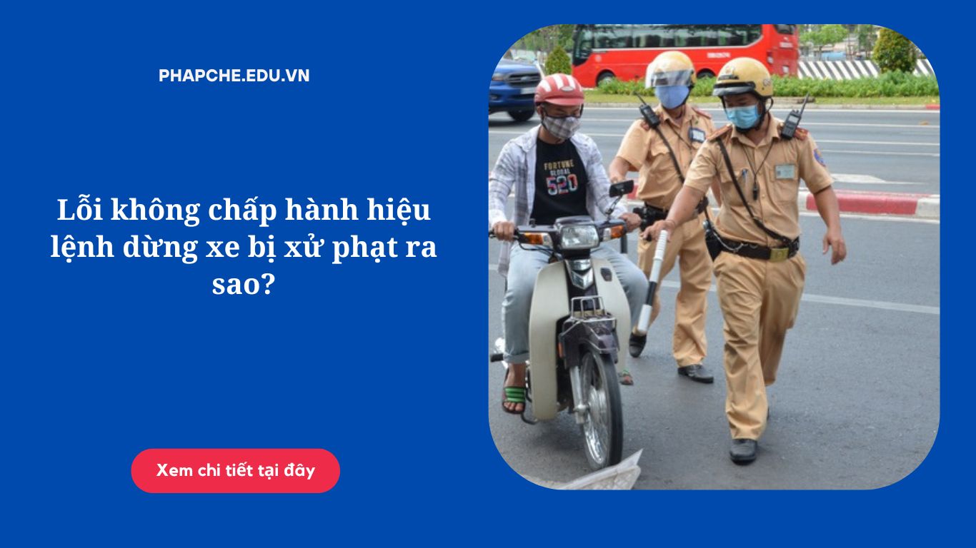 Lỗi không chấp hành hiệu lệnh dừng xe bị xử phạt ra sao?