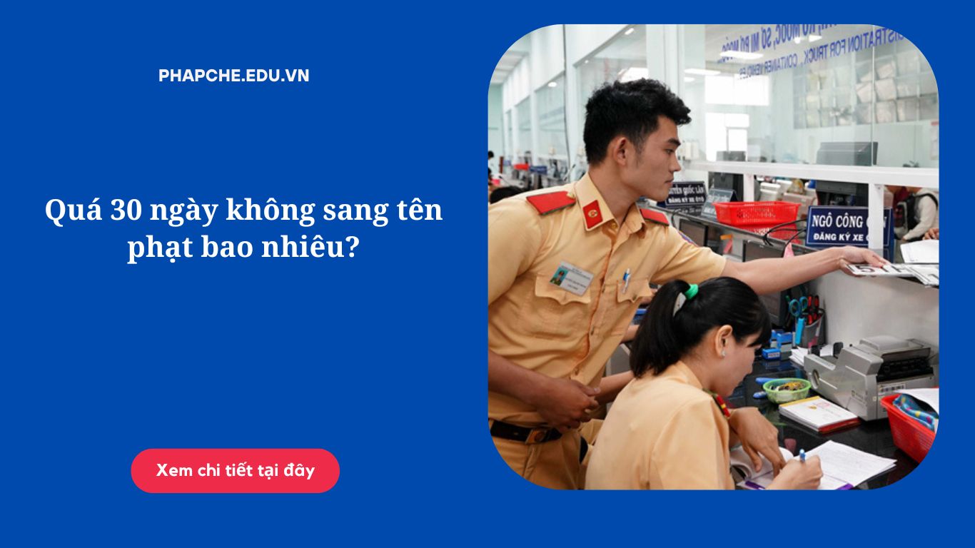 Quá 30 ngày không sang tên phạt bao nhiêu?