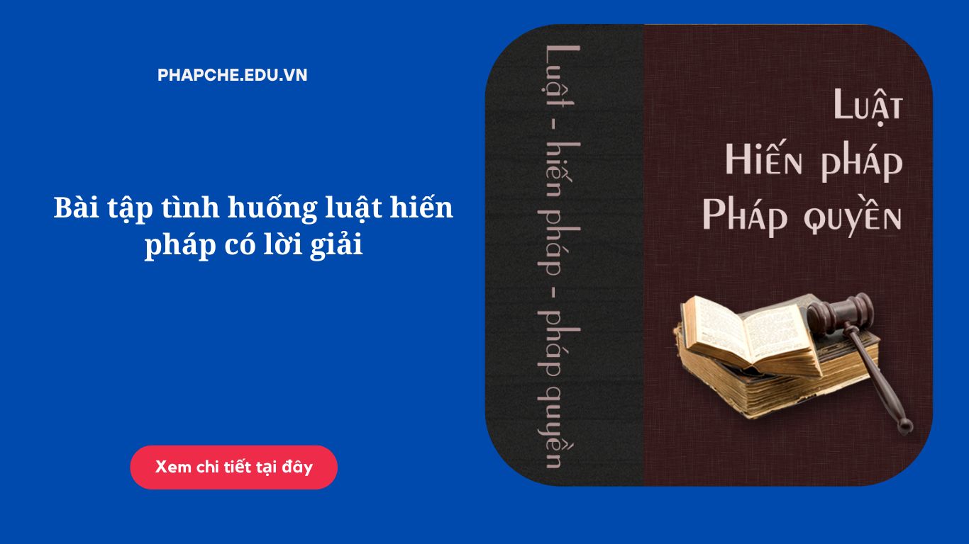 Bài tập tình huống luật hiến pháp có lời giải