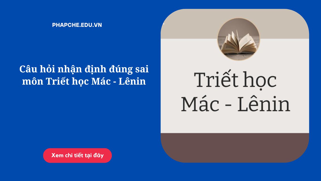 Câu hỏi nhận định đúng sai môn Triết học Mác - Lênin