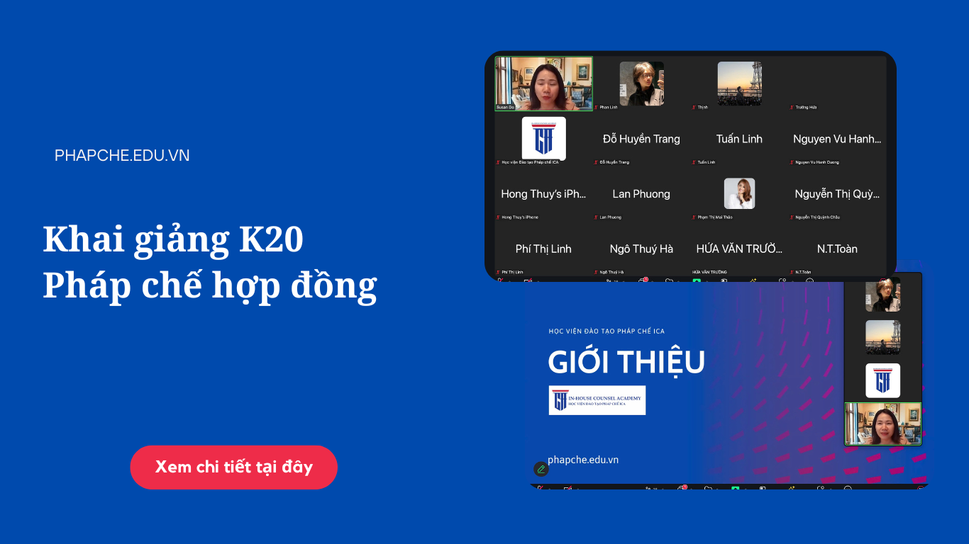 khai giảng k20 pháp chế hợp đồng