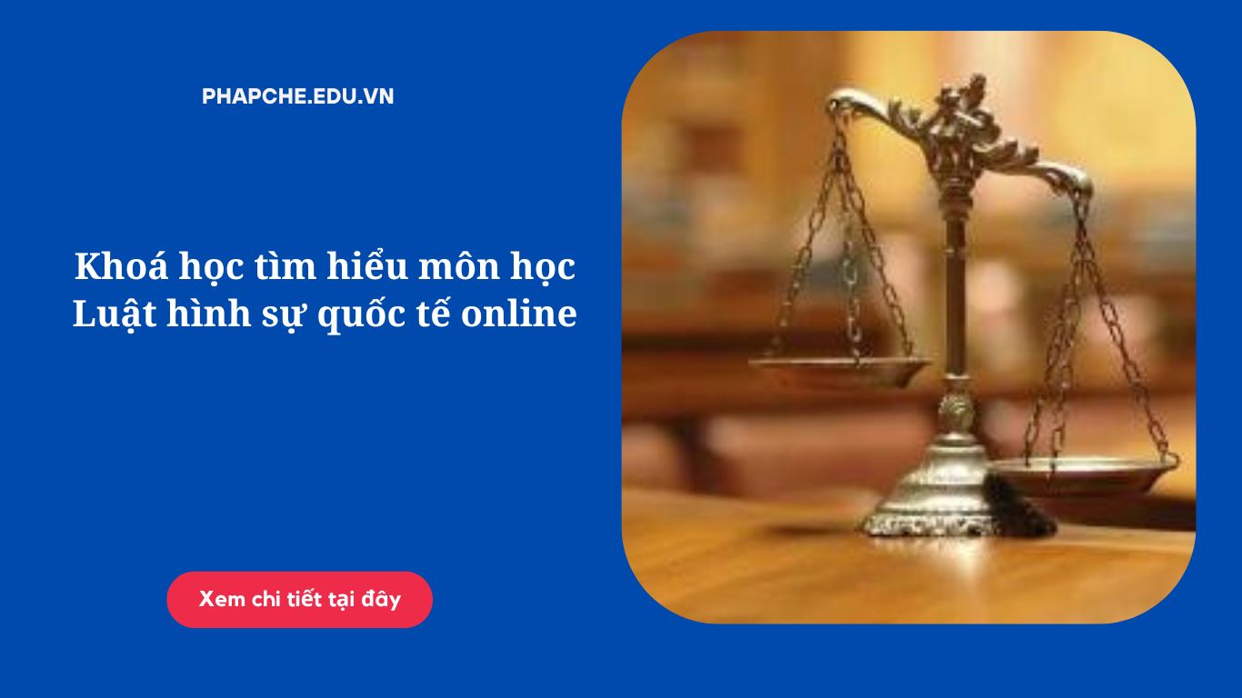 Khoá học tìm hiểu môn học Luật hình sự quốc tế online