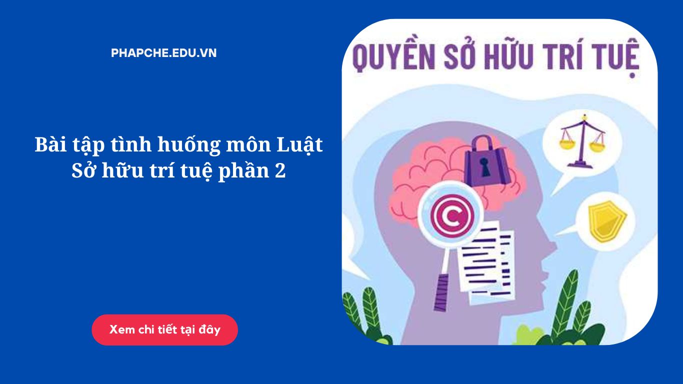 Bài tập tình huống môn Luật Sở hữu trí tuệ phần 2