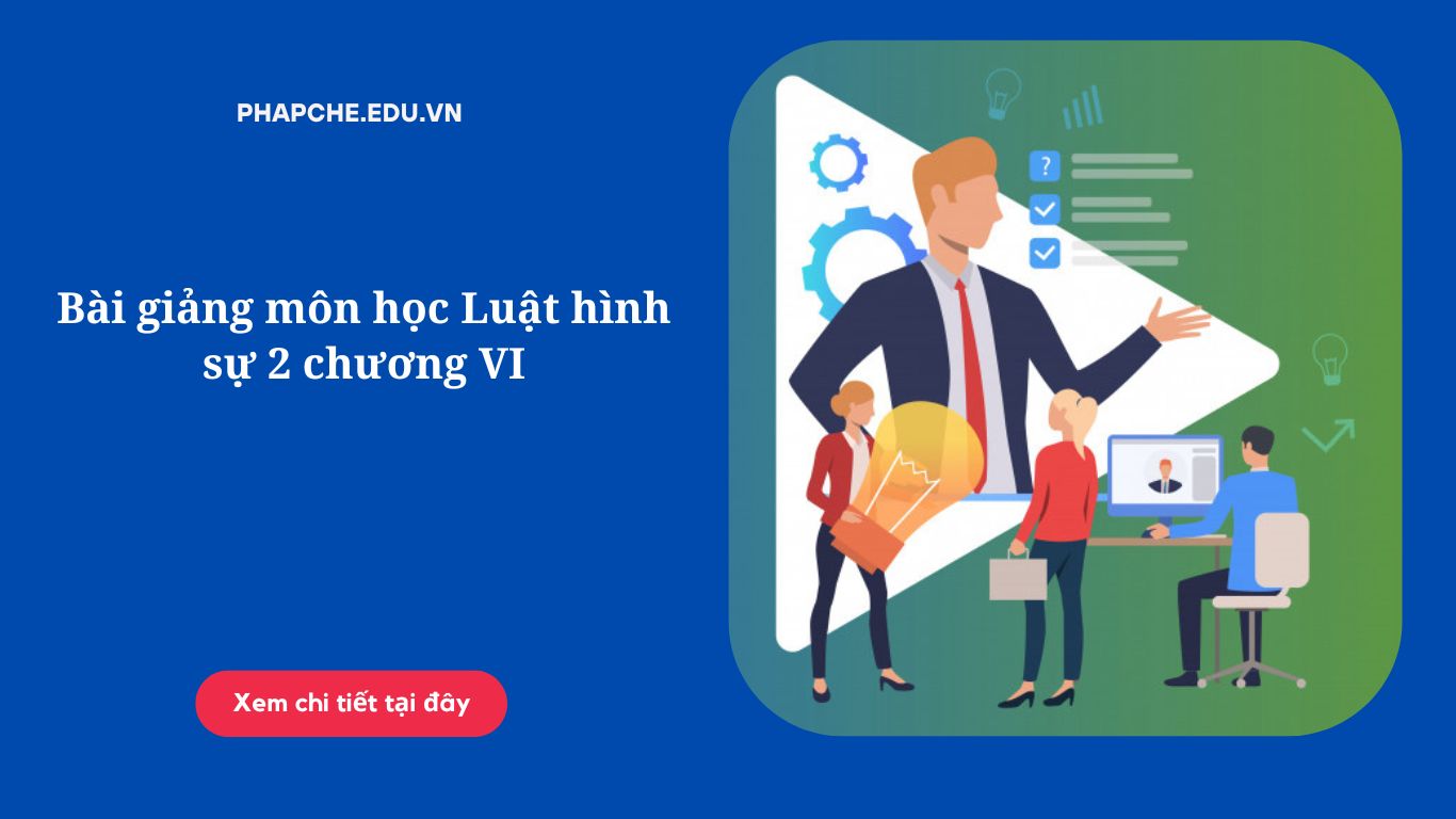 Bài giảng môn học Luật hình sự 2 chương VI