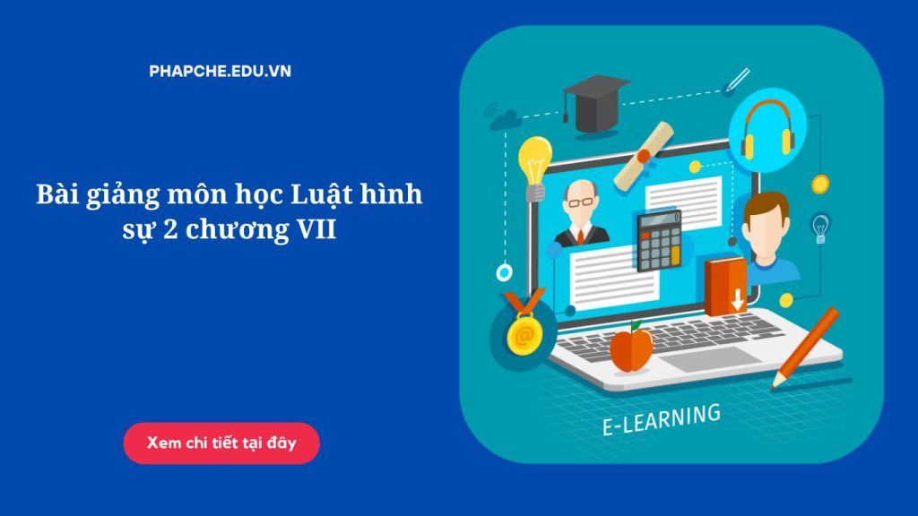 Bài giảng môn học Luật hình sự 2 chương VII