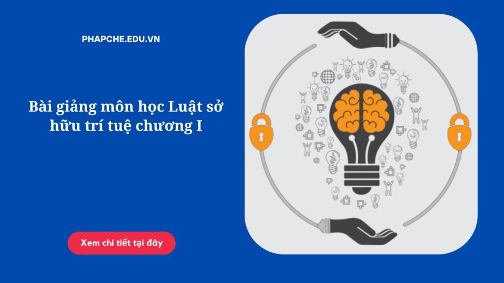 Bài giảng môn học Luật sở hữu trí tuệ chương I