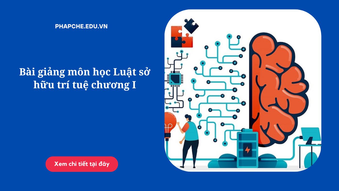 Bài giảng môn học Luật sở hữu trí tuệ chương I