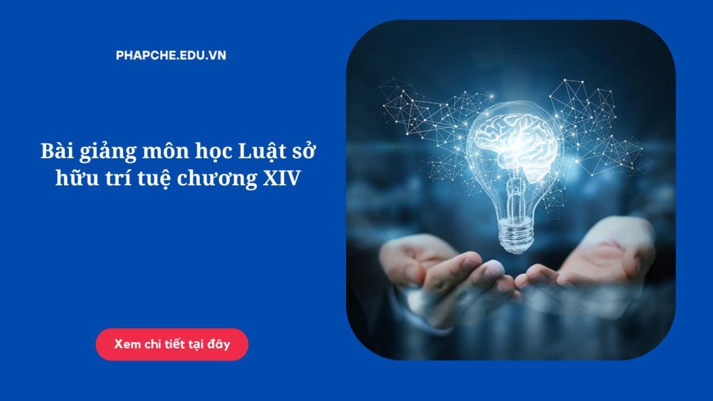 Bài giảng môn học Luật sở hữu trí tuệ chương XIV