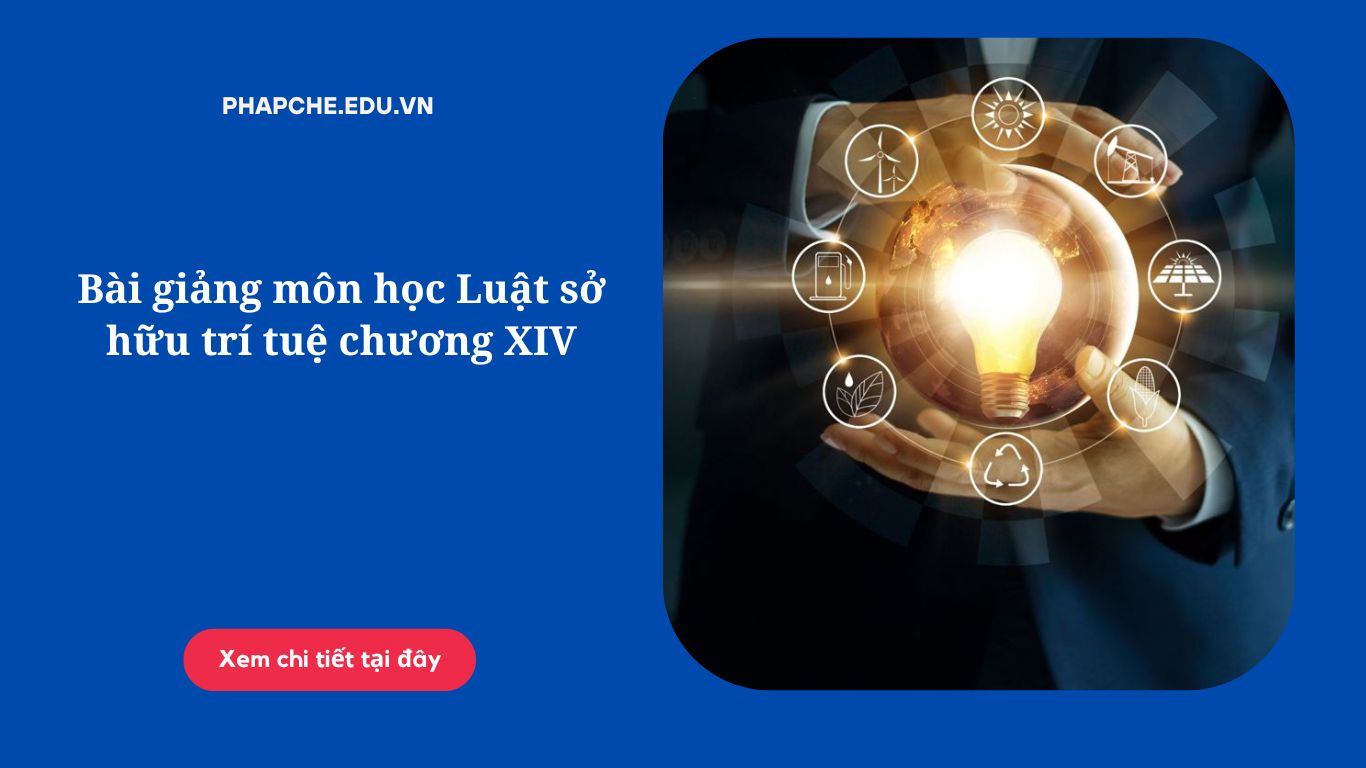 Bài giảng môn học Luật sở hữu trí tuệ chương XIV