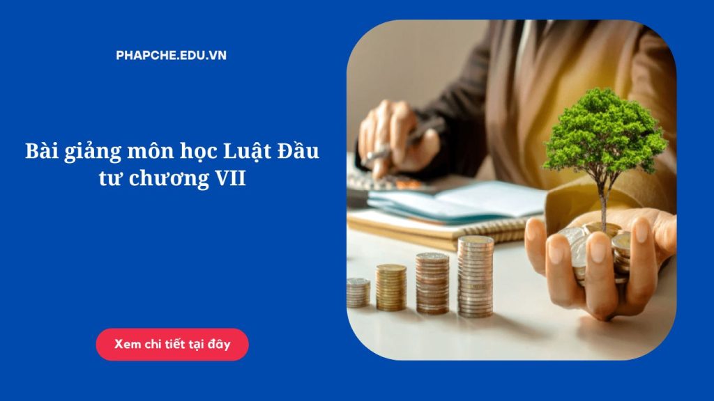 Bài giảng môn học Luật Đầu tư chương VII