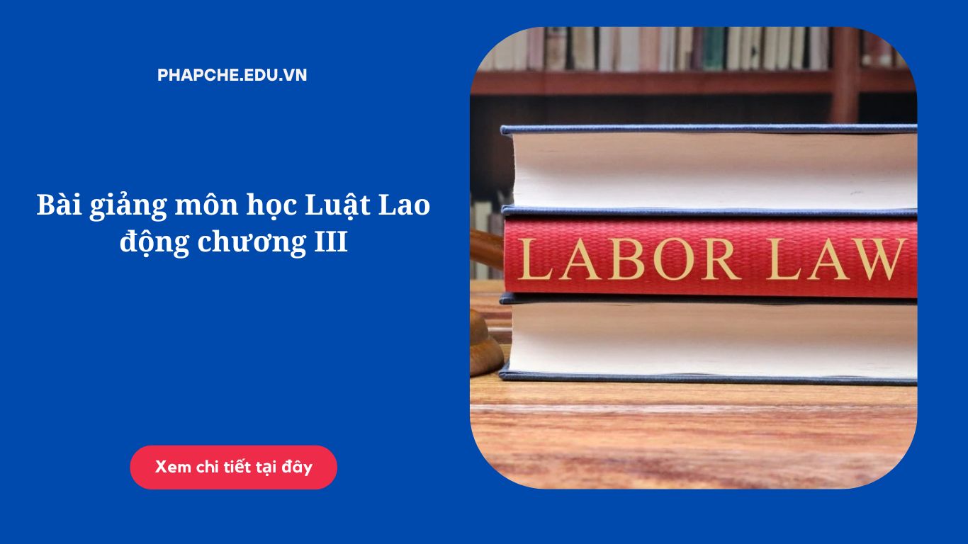 Bài giảng môn học Luật Lao động chương III