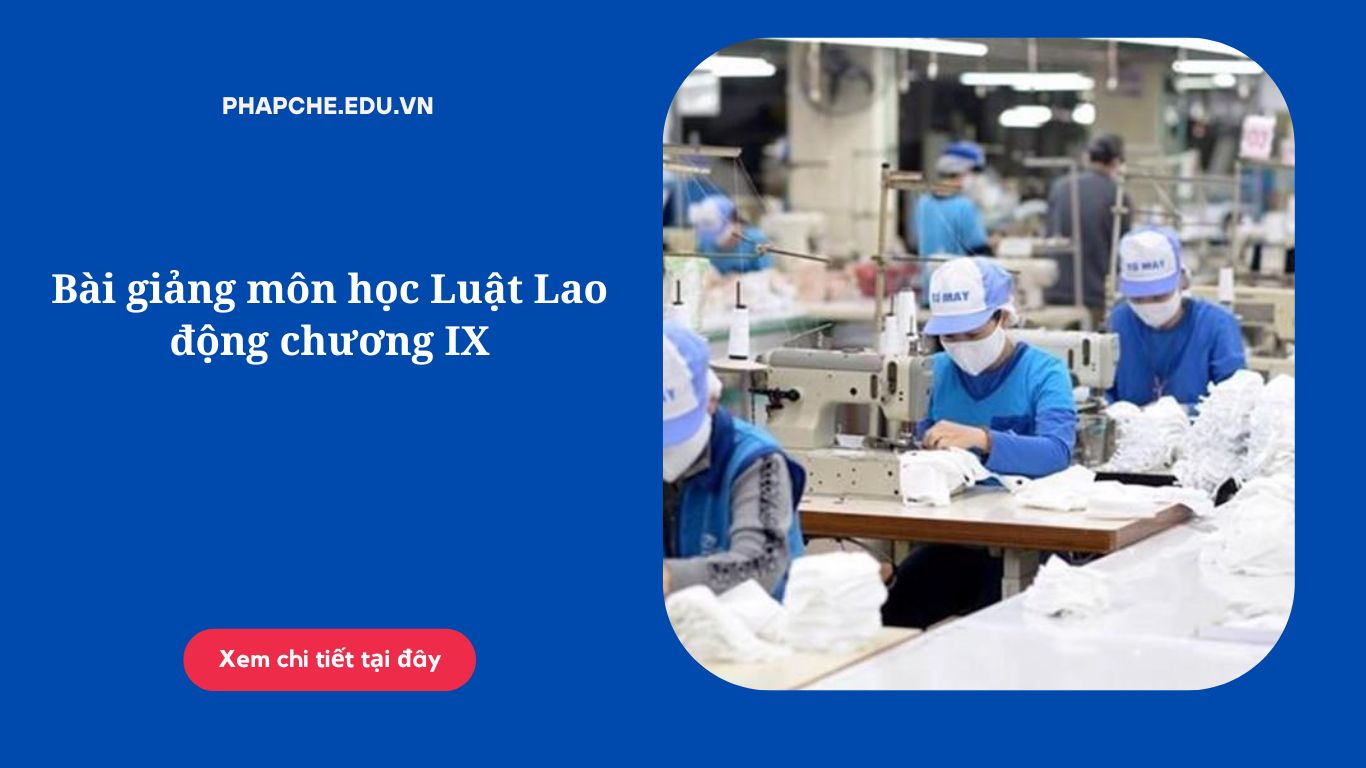 Bài giảng môn học Luật Lao động chương IX