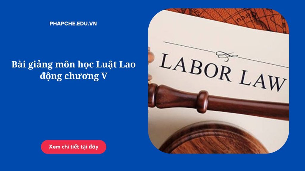 Bài giảng môn học Luật Lao động chương V